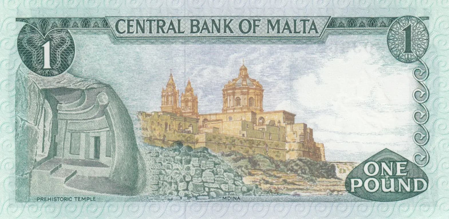 1 pound 1973 from Malta, P-31a (1973) — image 2