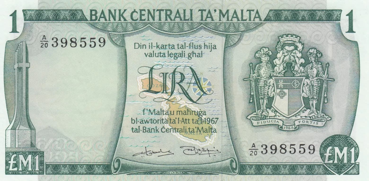 1 pound 1973 from Malta, P-31b