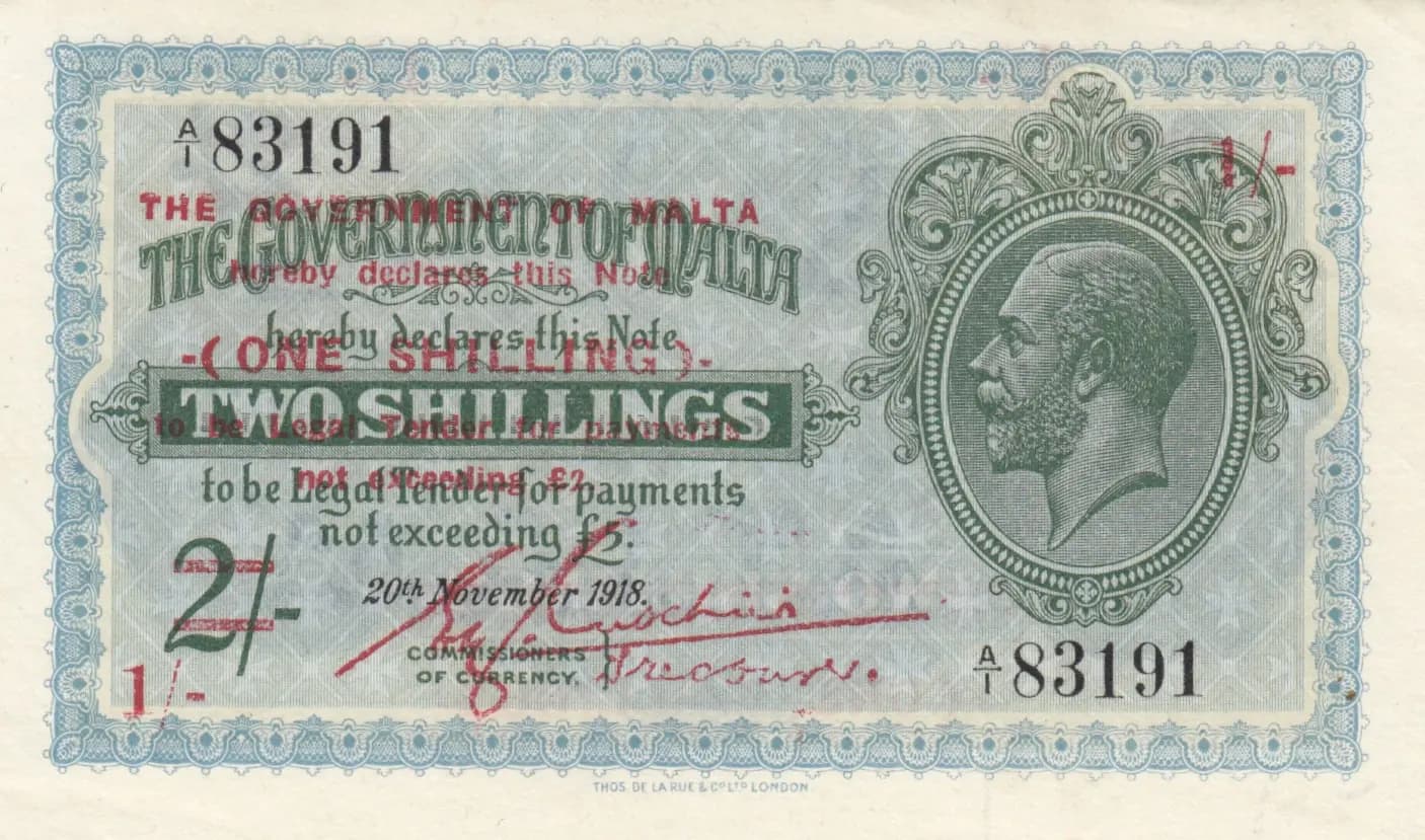 1 shilling 1940 from Malta, P-15