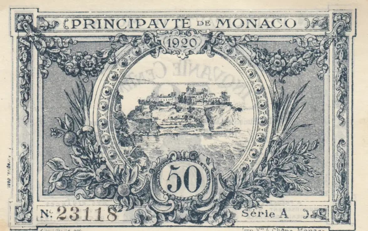 50 centimes 1920 from Monaco, P-3 (1920) — image 1