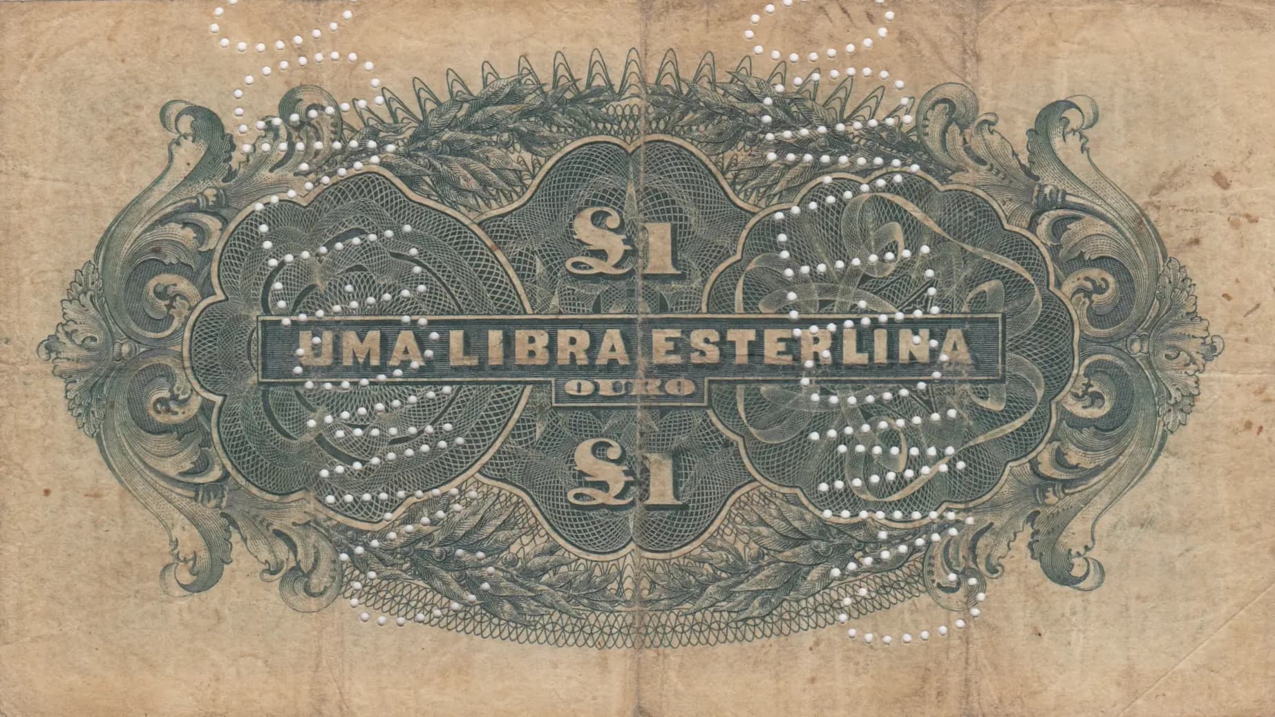 1 libra esterlina 1919 from Mozambique, P-R6c/b (1919) — image 2