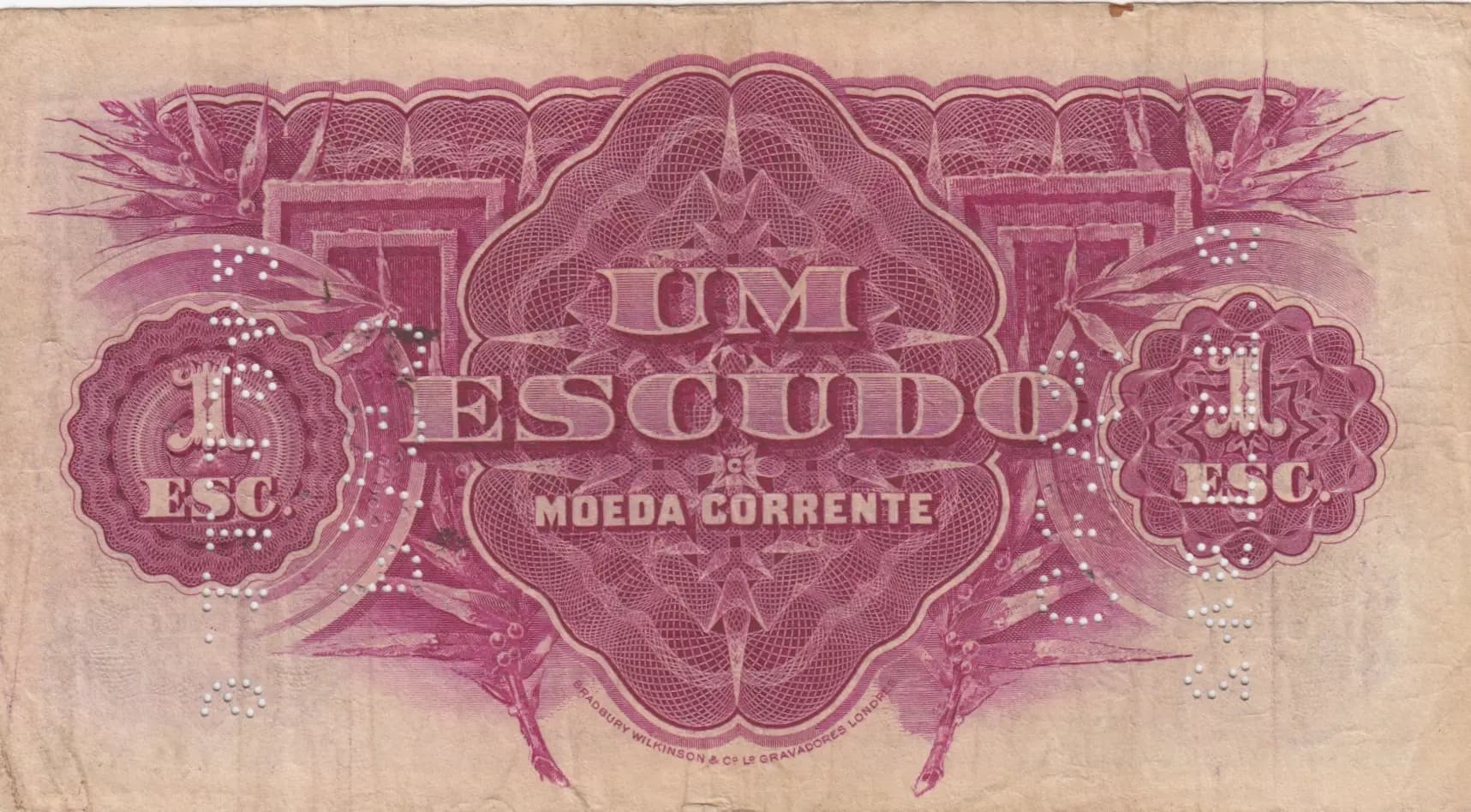 1 escudo 1937 from Mozambique, P-R33 (1937) — image 2
