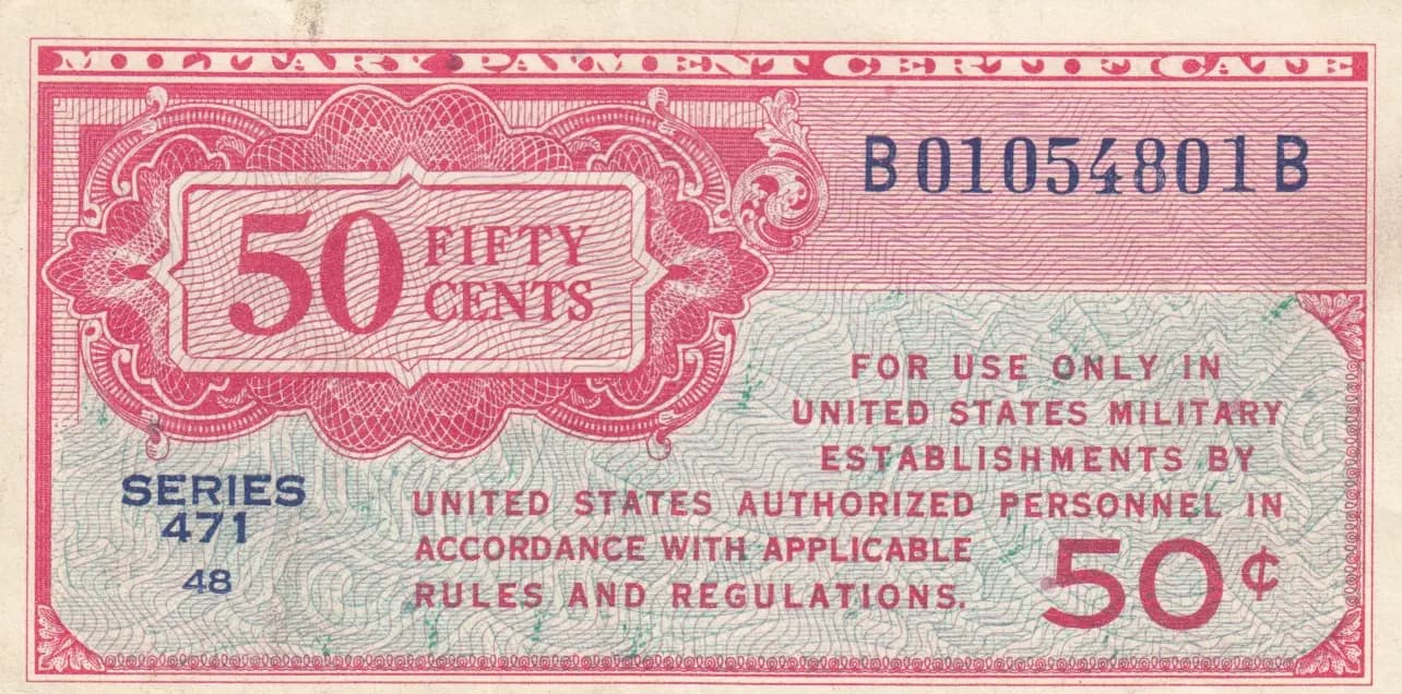 50 cents 1947-48 from United States of America, P-M11 (1947) — image 1