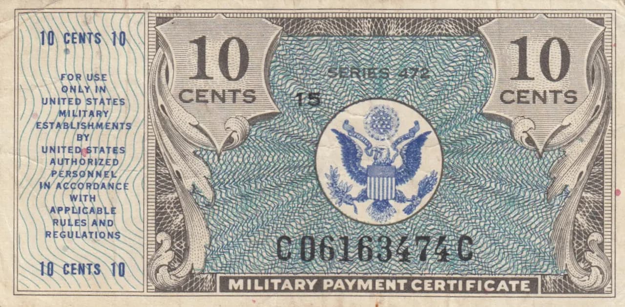 10 cents 1948 from United States of America, P-M16 (1948) — image 1