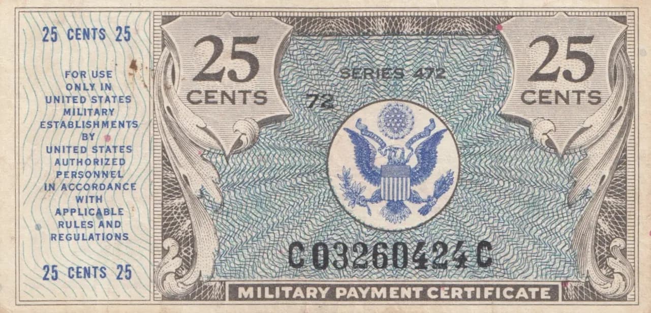 25 cents 1948 from United States of America, P-M17 (1948) — image 1