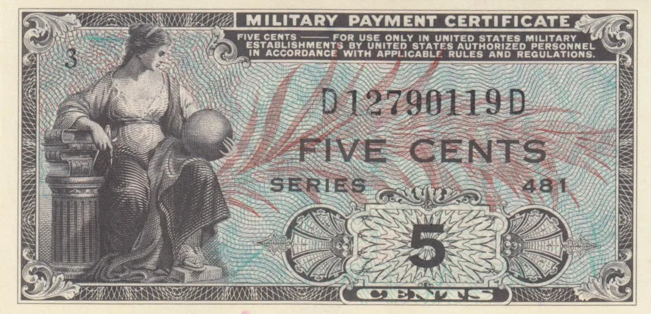 5 cents 1951-54 from United States of America, P-M22 (1951) — image 1