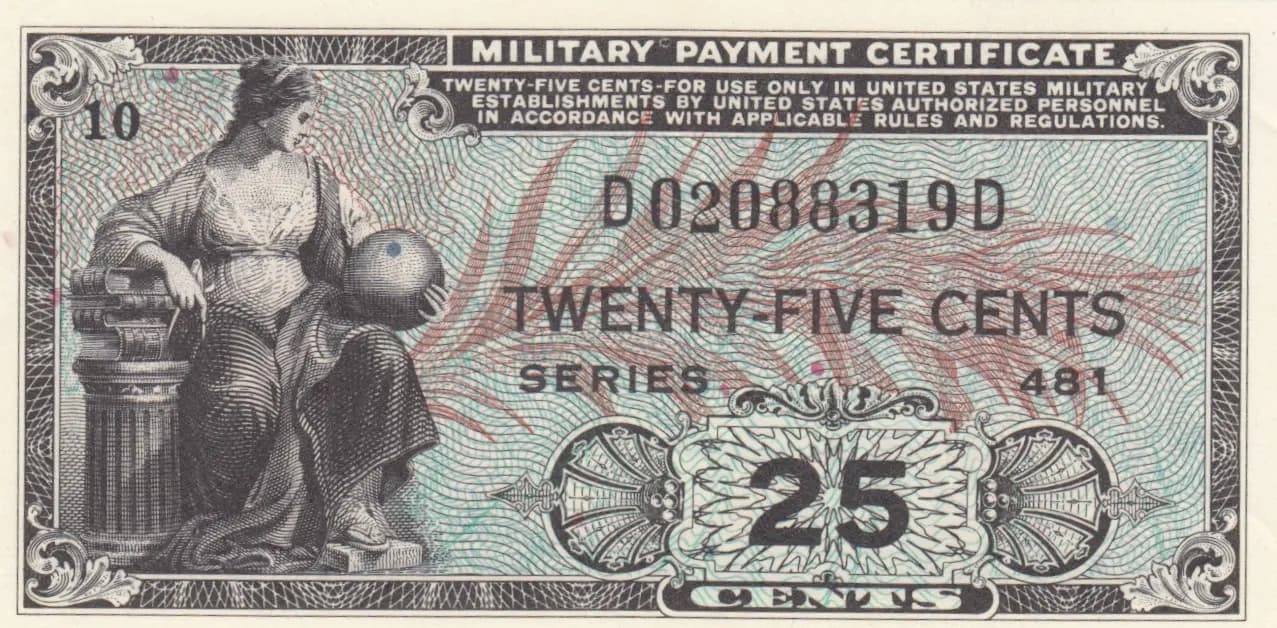 25 cents 1951-54 from United States of America, P-M24 (1951) — image 1