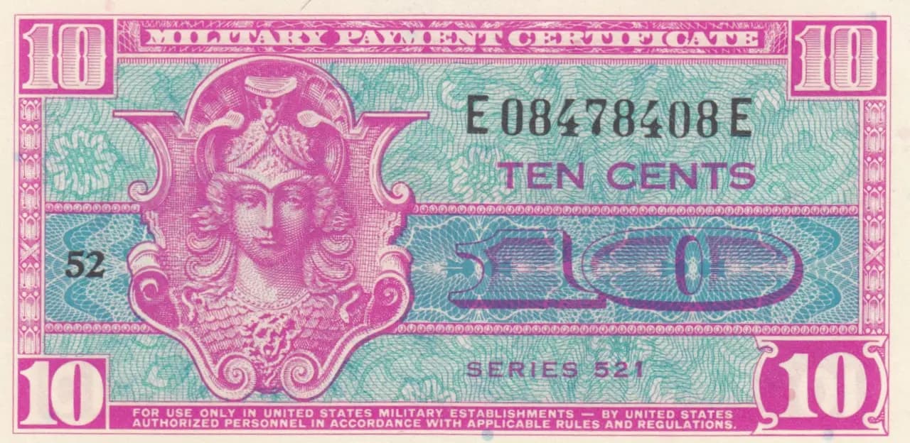10 cents 1954-58 from United States of America, P-M30 (1954) — image 1