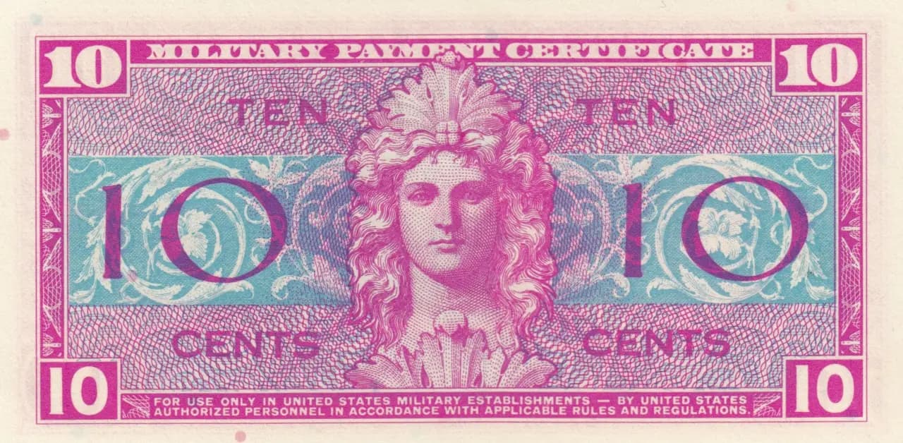 10 cents 1954-58 from United States of America, P-M30 (1954) — image 2