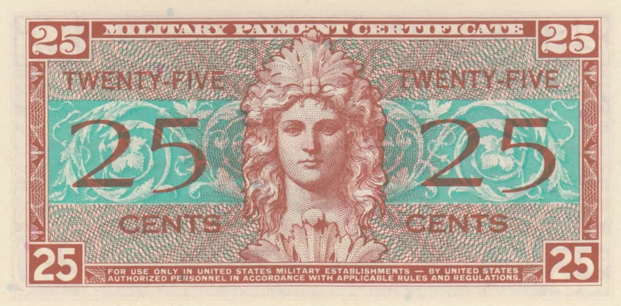 25 cents 1954-58 from United States of America, P-M31 (1954) — image 2