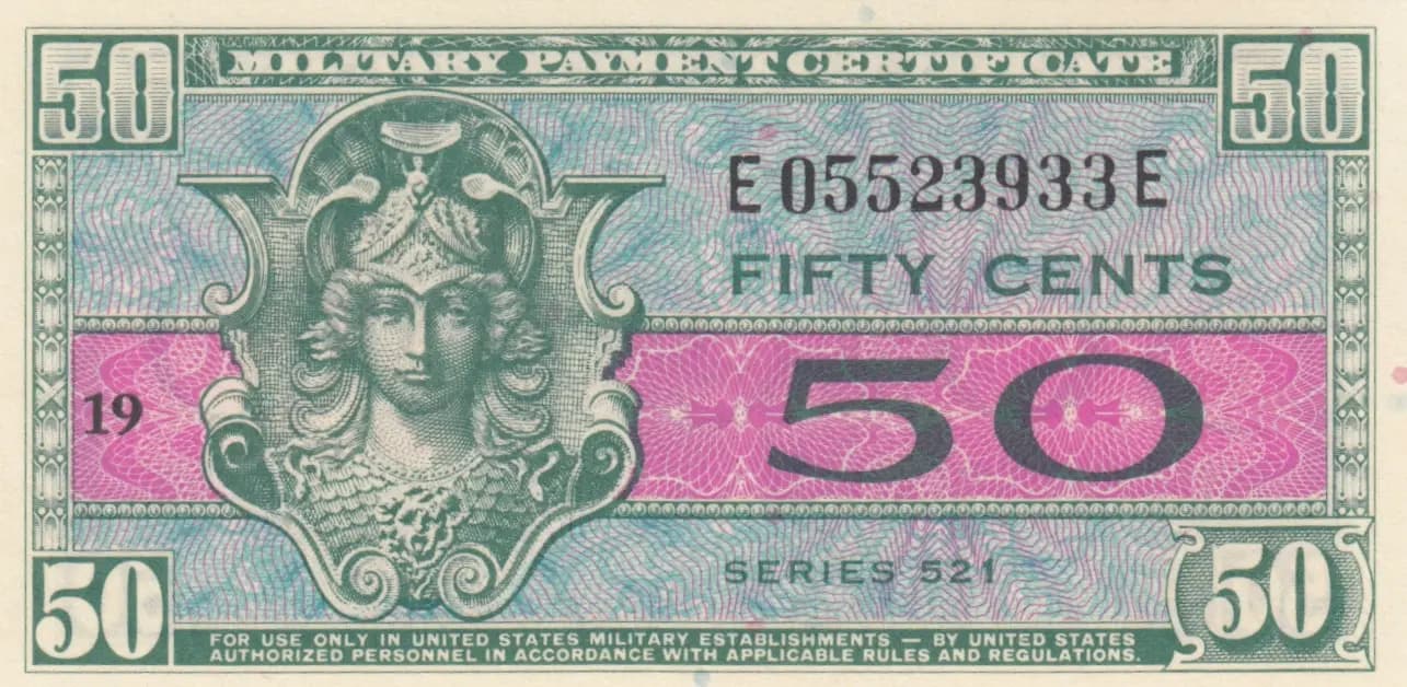 50 cents 1954-58 from United States of America, P-M32 (1954) — image 1