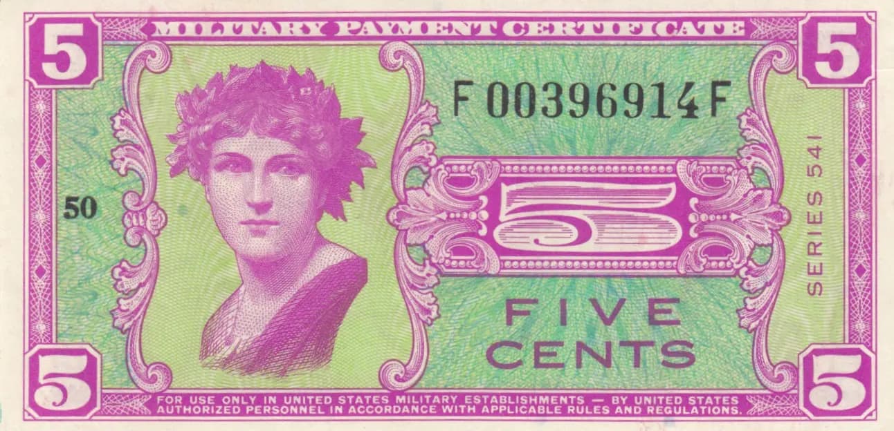 5 cents 1958-61 from United States of America, P-M36 (1958) — image 1