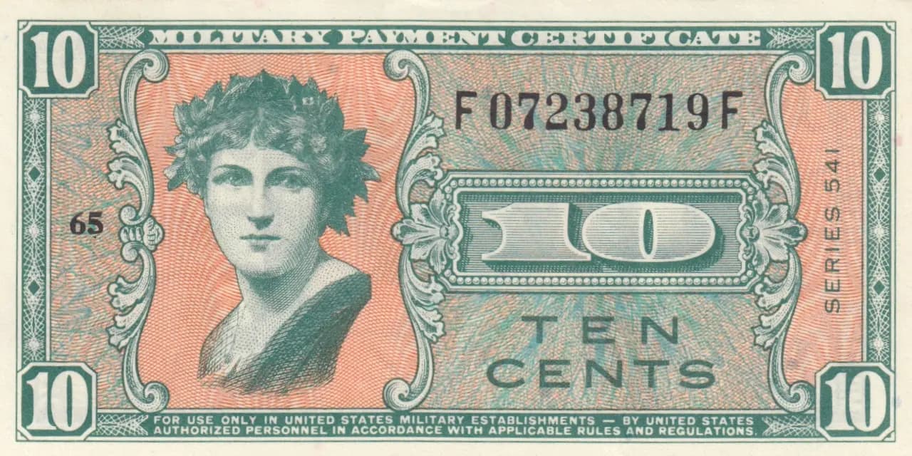 10 cents 1958-61 from United States of America, P-M37 (1958) — image 1