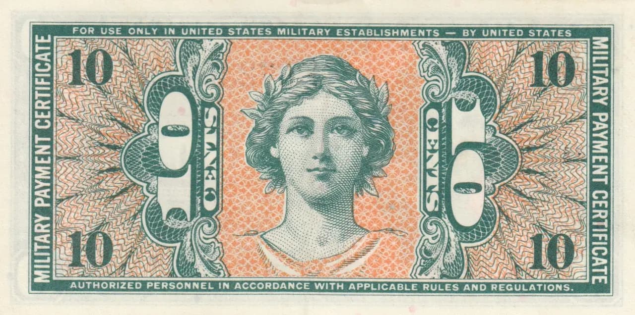 10 cents 1958-61 from United States of America, P-M37 (1958) — image 2