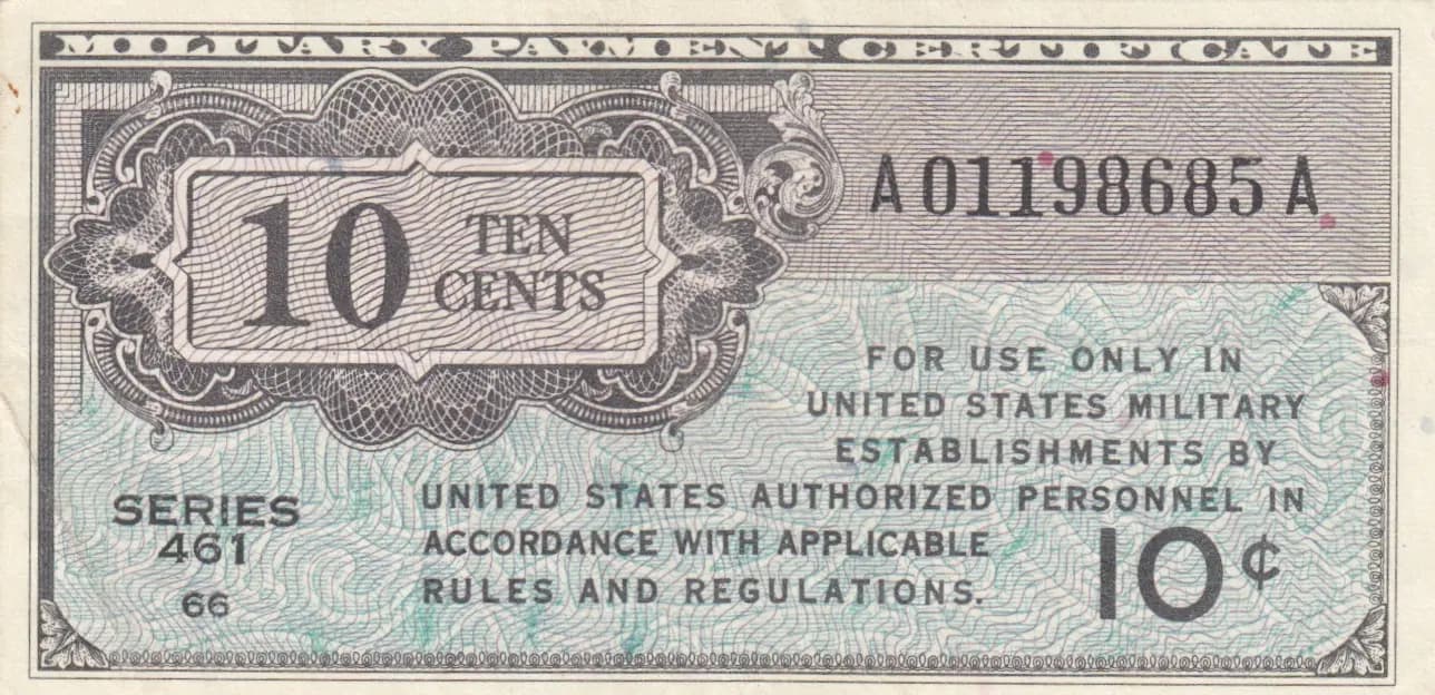 10 cents 1946-47 from United States of America, P-M2 (1946) — image 1