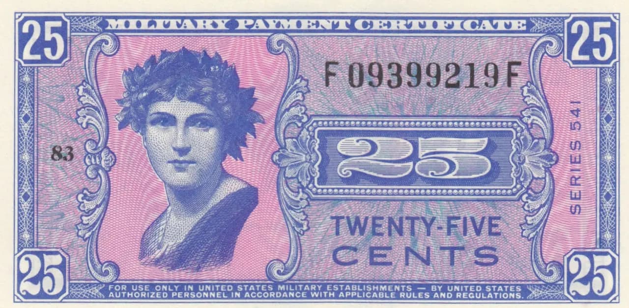 25 cents 1958-61 from United States of America, P-M38 (1958) — image 1