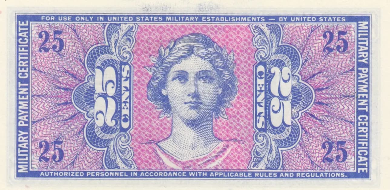 25 cents 1958-61 from United States of America, P-M38 (1958) — image 2