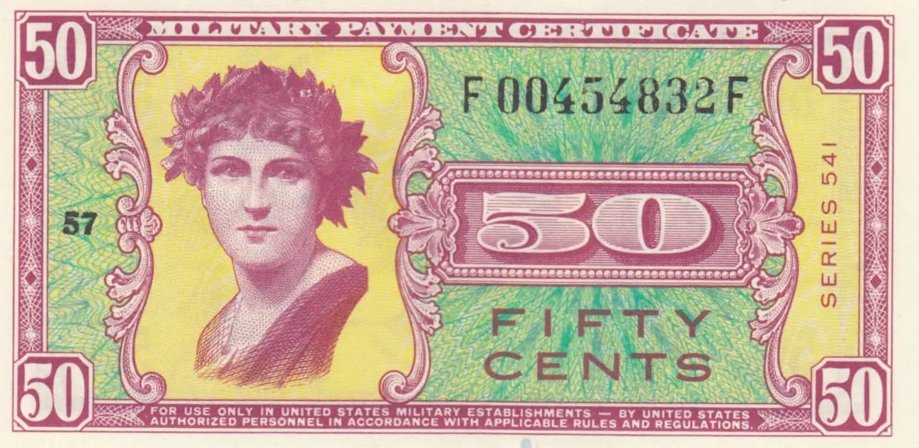 50 cents 1958-61 from United States of America, P-M39 (1958) — image 1
