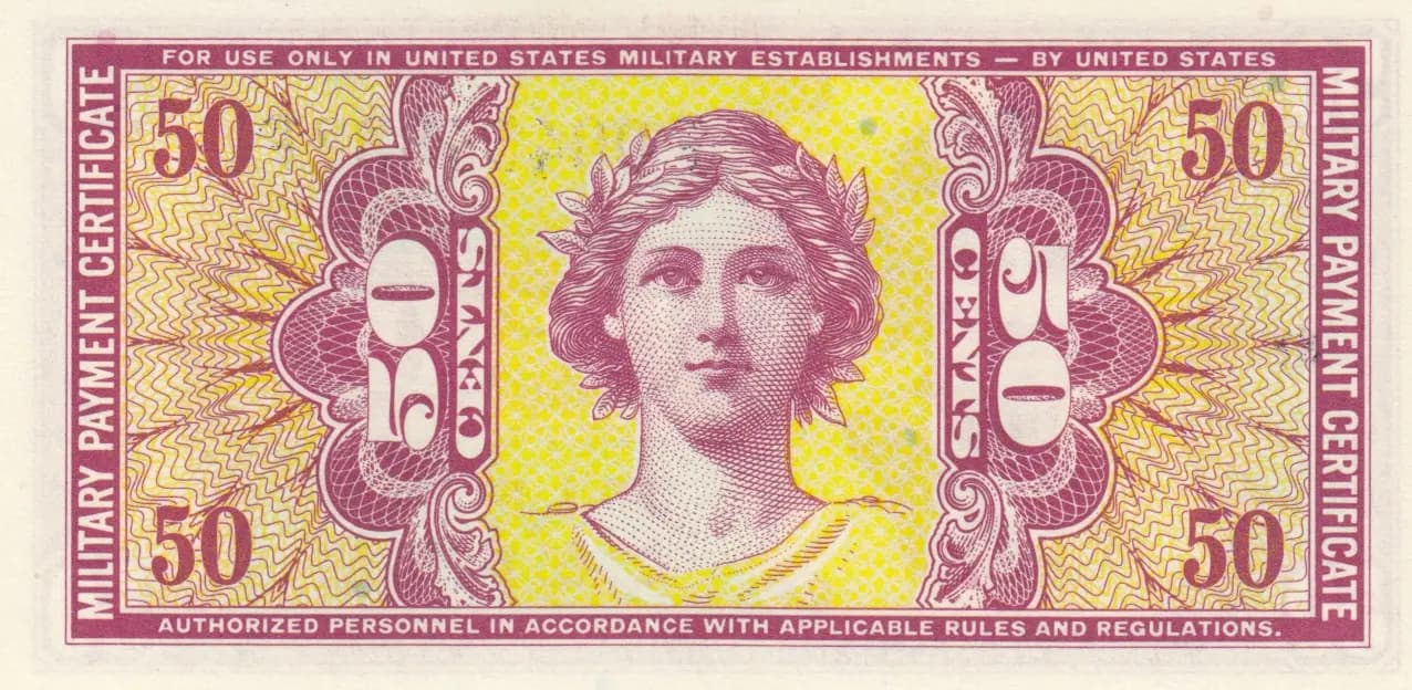 50 cents 1958-61 from United States of America, P-M39 (1958) — image 2