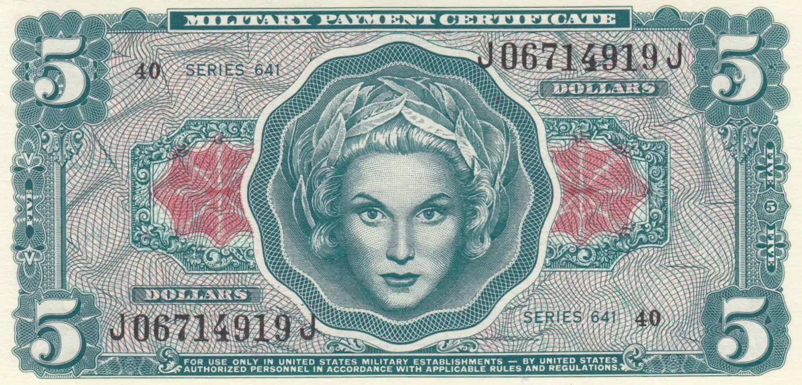 5 dollars 1965 from United States of America, P-M62