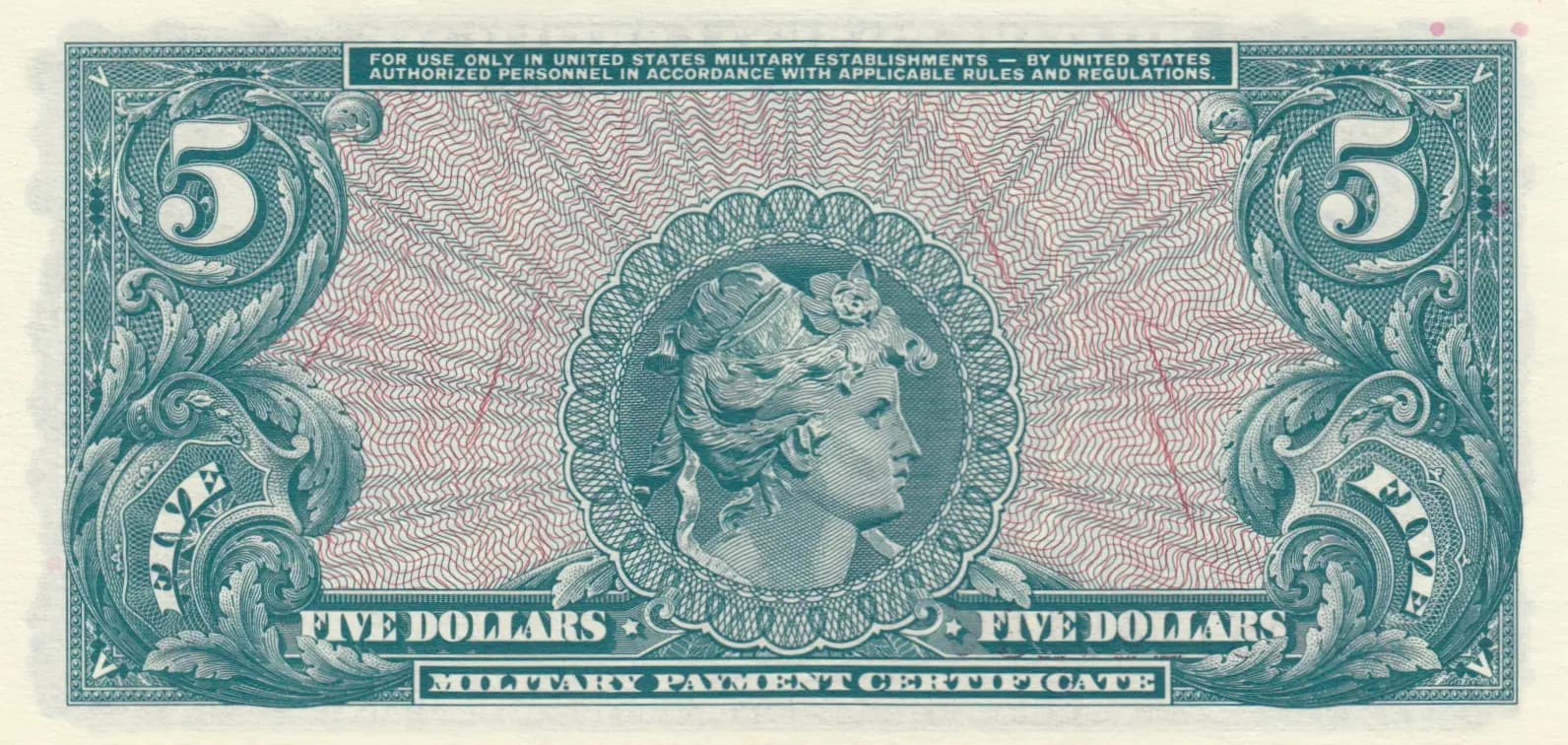 5 dollars 1965 from United States of America, P-M62 (1965) — image 2