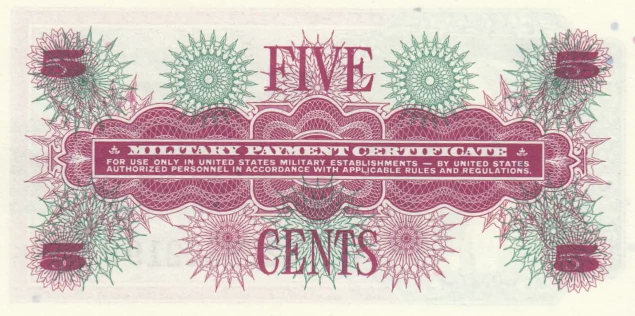 5 cents 1968 from United States of America, P-M64 (1968) — image 2