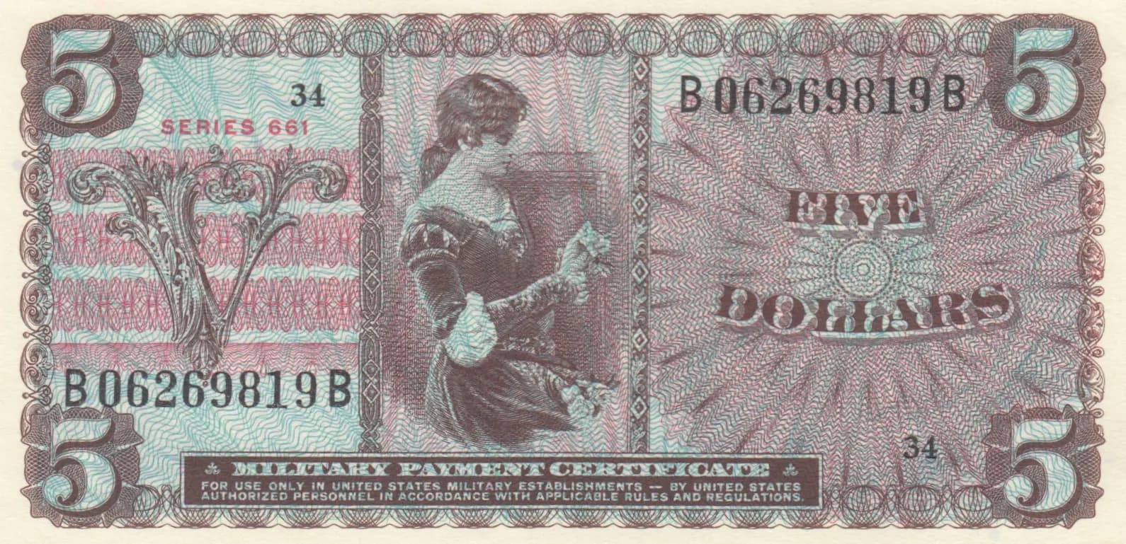 5 dollars 1968 from United States of America, P-M69 (1968) — image 1