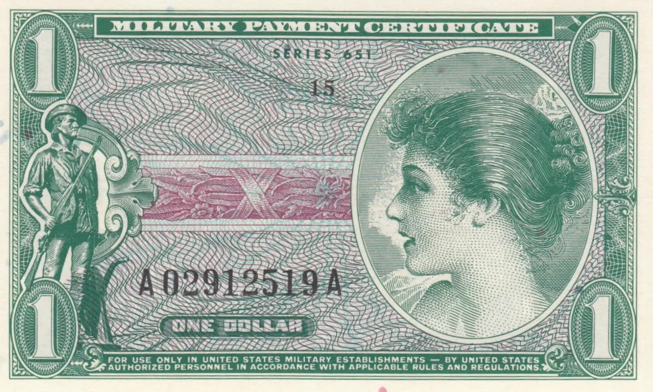 1 dollar 1969 from United States of America, P-M72E