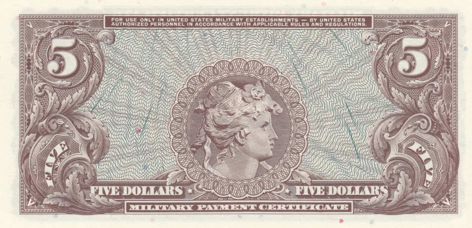 5 dollars 1969 from United States of America, P-M73 (1969) — image 2