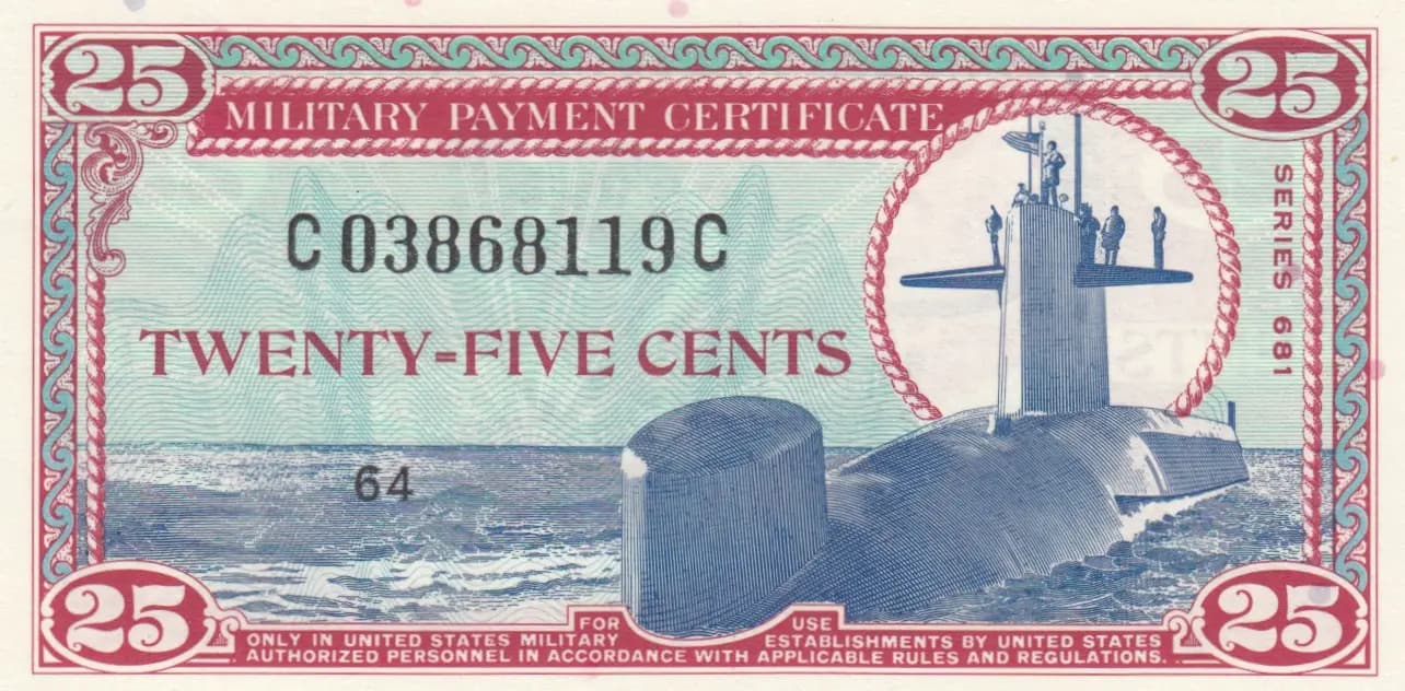 25 cents 1969 from United States of America, P-M77 (1969) — image 1