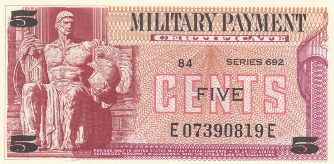 5 cents 1970 from United States of America, P-M91