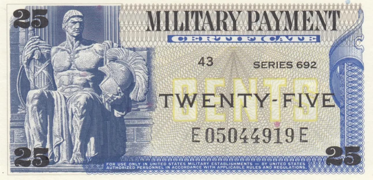 25 cents 1970 from United States of America, P-M93