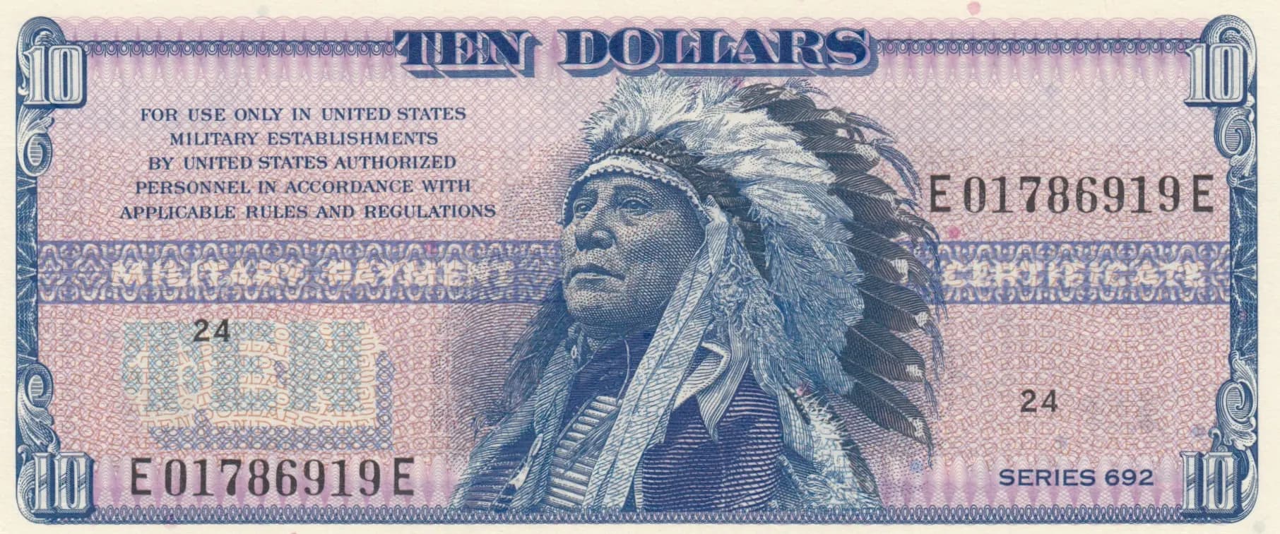 10 dollars 1970 from United States of America, P-M97 (1970) — image 1