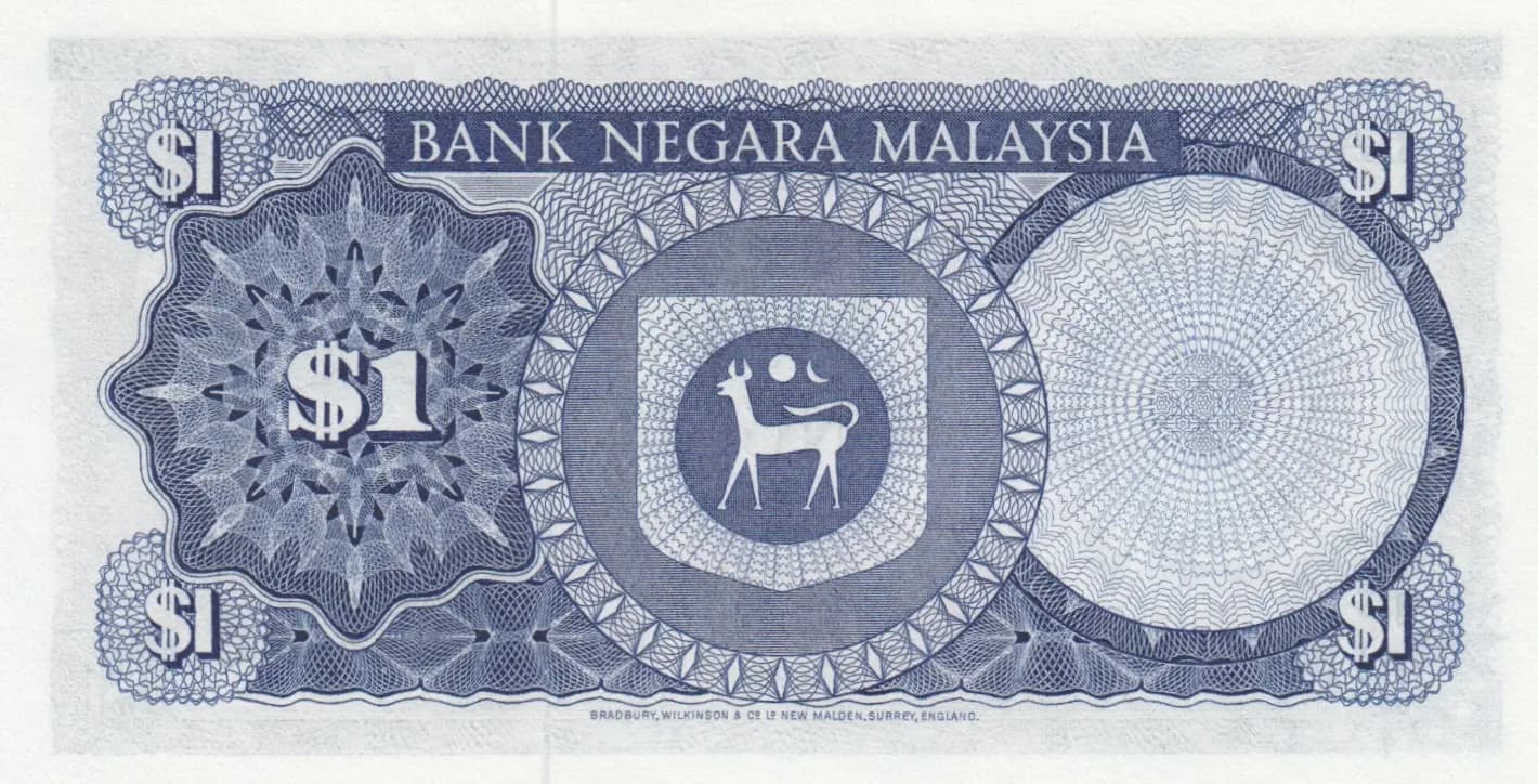 1 dollar 1967 from Malaysia, P-1 (1967) — image 2