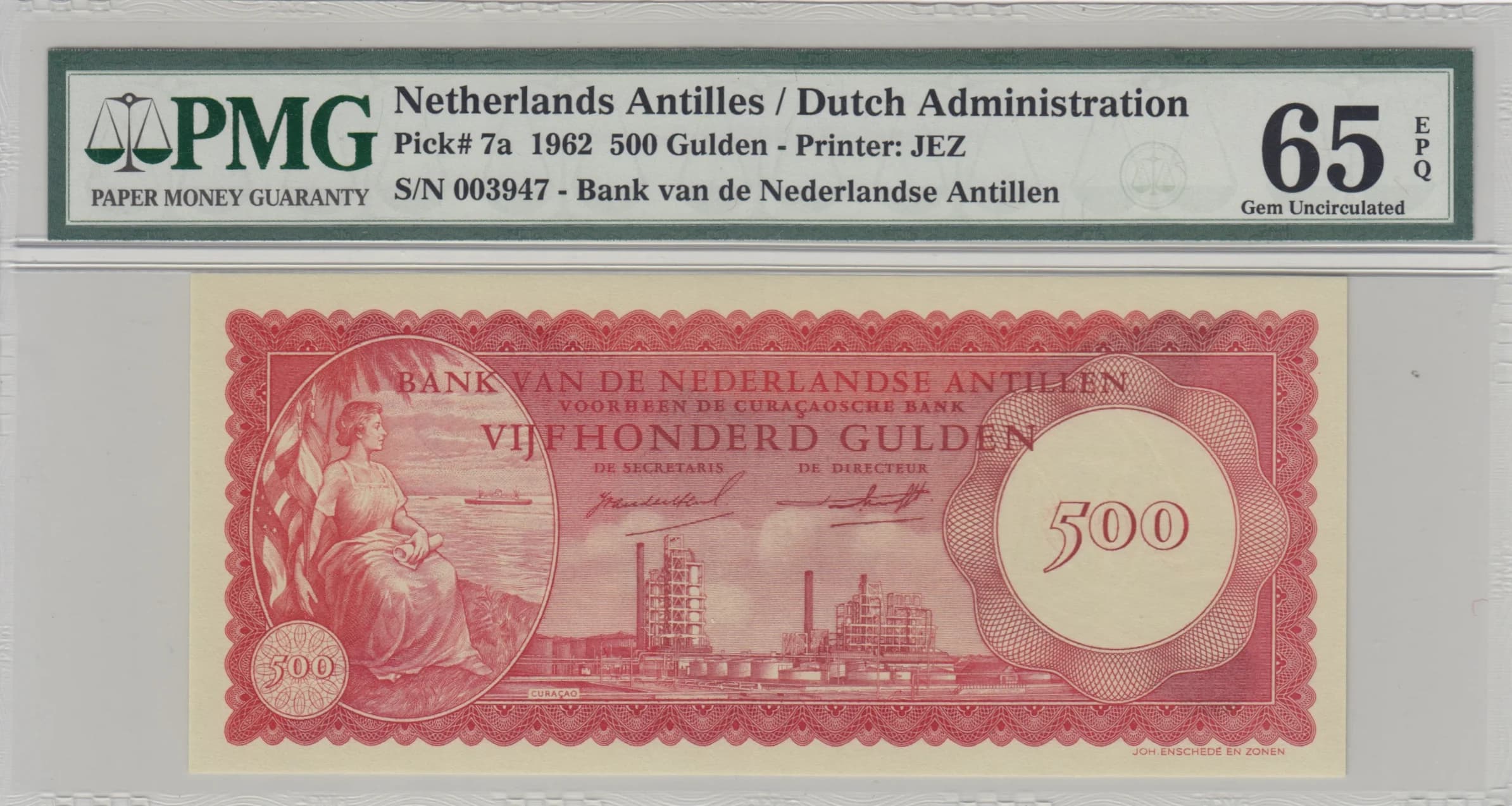 500 gulden 1962 from Netherlands Antilles, P-7a