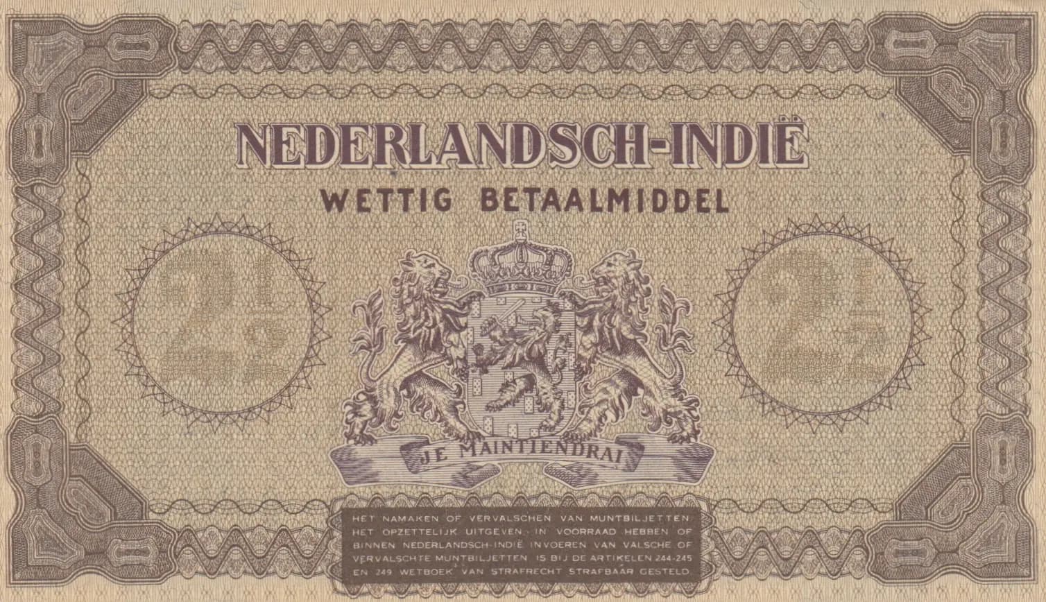 2 1/2 gulden 1940 from Netherlands Indies, P-109 (1940) — image 2