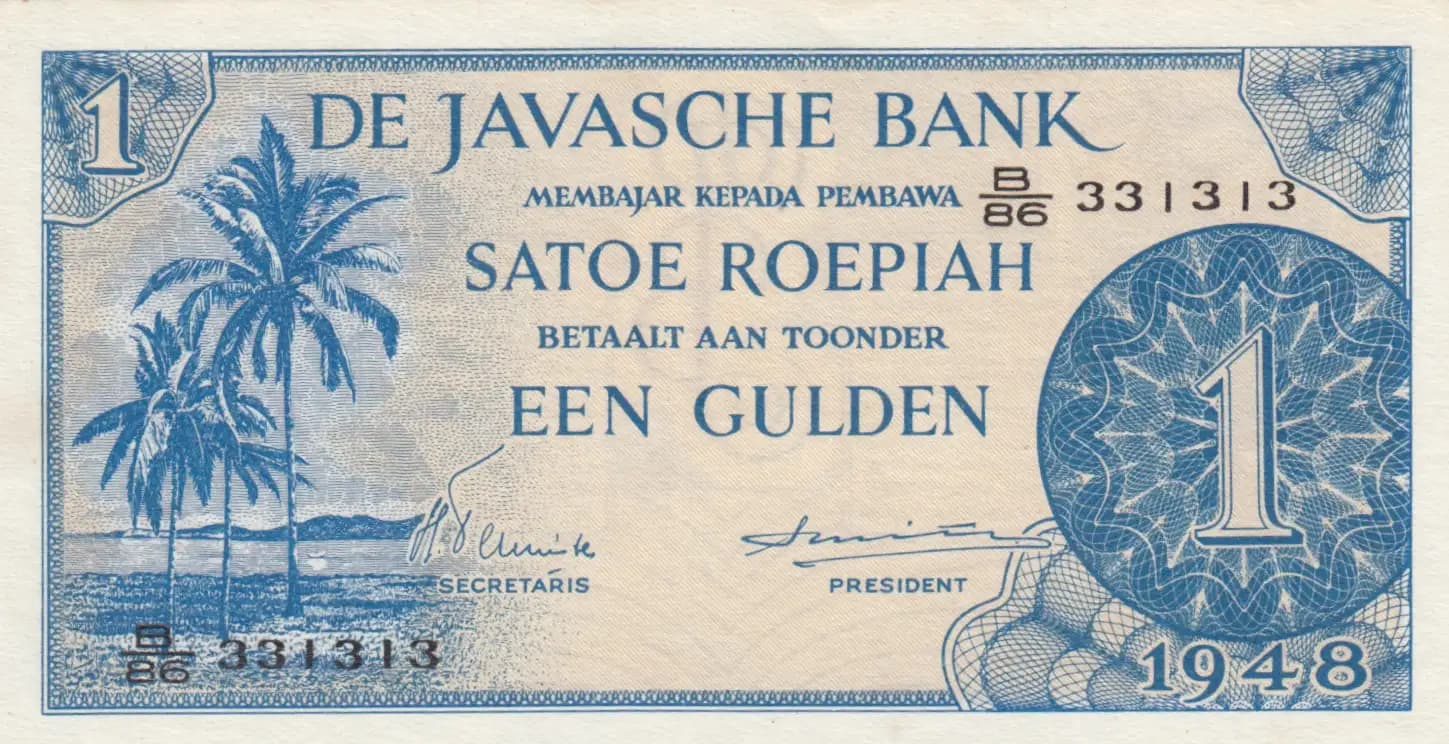 1 gulden 1948 from Netherlands Indies, P-98 (1948) — image 1