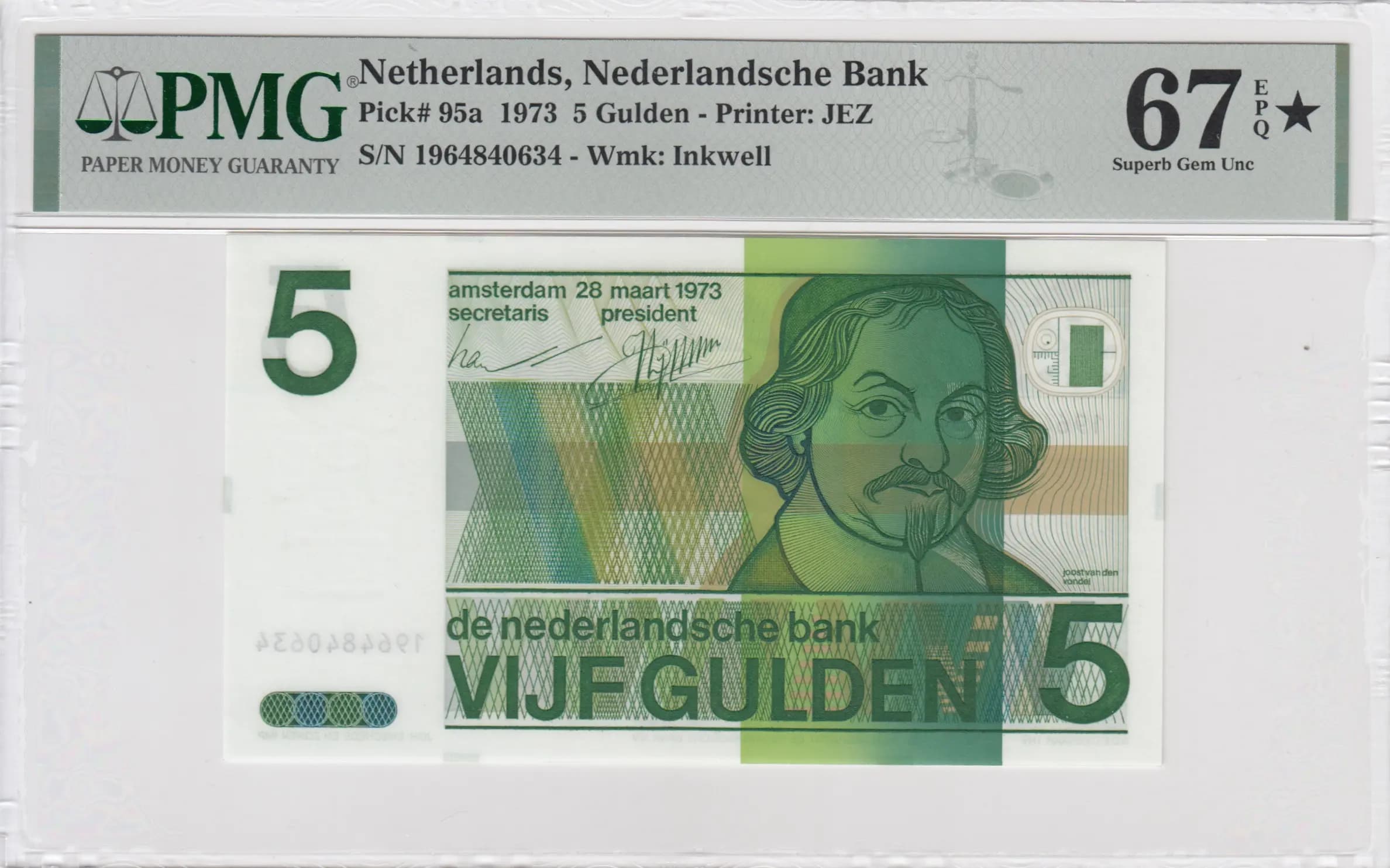 5 gulden 1973 from Netherlands, P-95