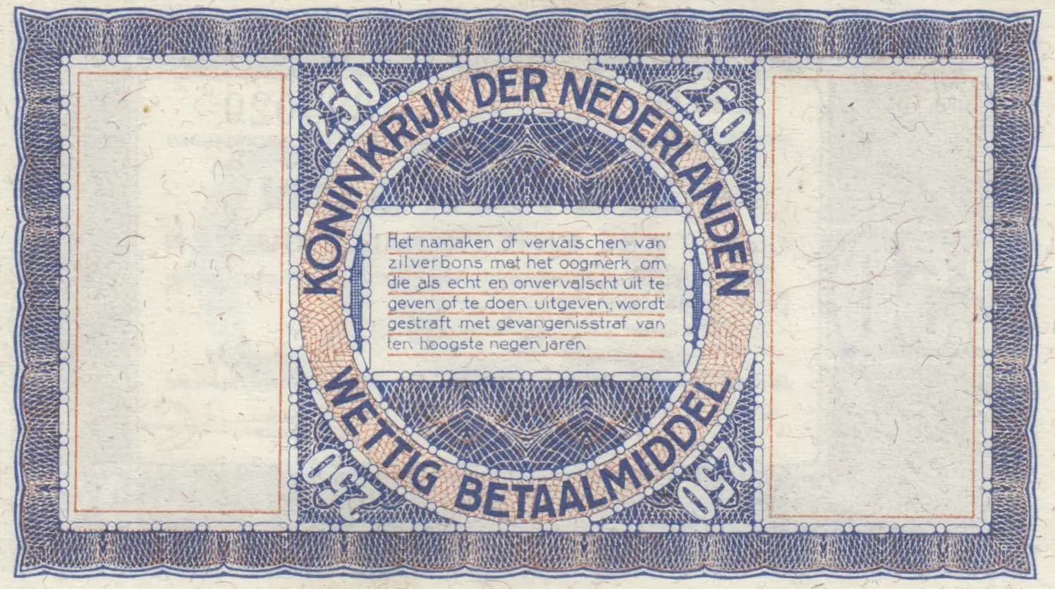 2,50 gulden 1938 from Netherlands, P-62 (1938) — image 2