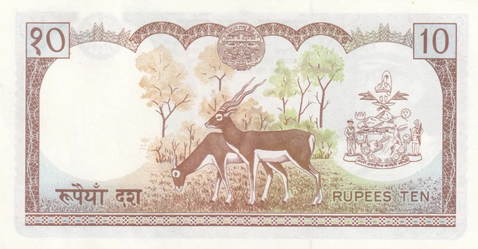 10 rupees 1974 from Nepal, P-24 (1974) — image 2