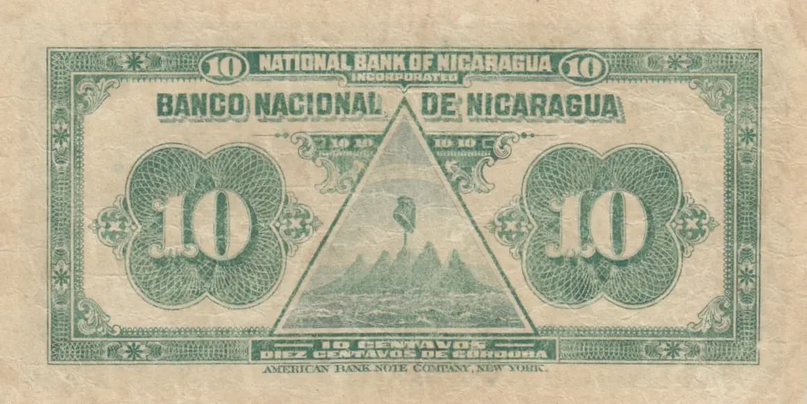 10 centavos 1912 from Nicaragua, P-52c (1912) — image 2