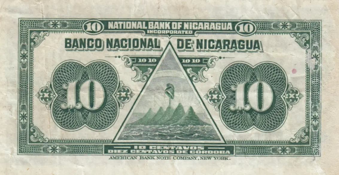 10 centavos 1912 from Nicaragua, P-52f (1912) — image 2