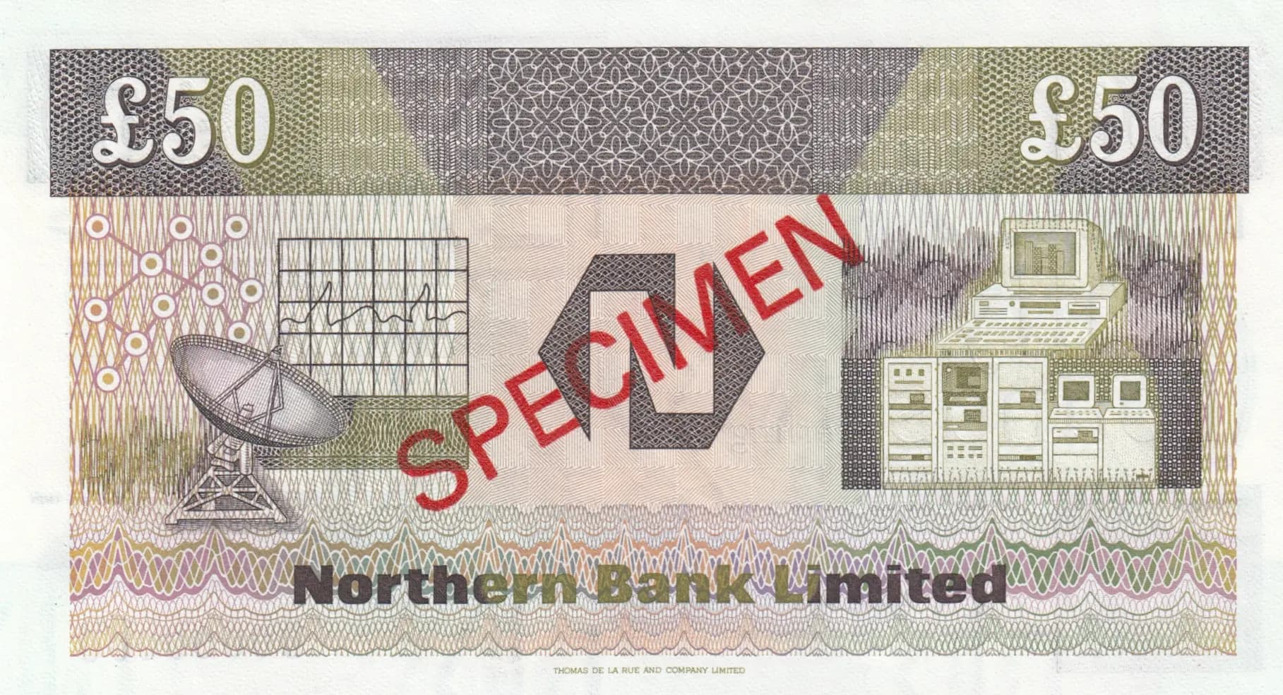 50 pounds 1990 specimen from Northern Ireland, P-196s (1990) — image 2
