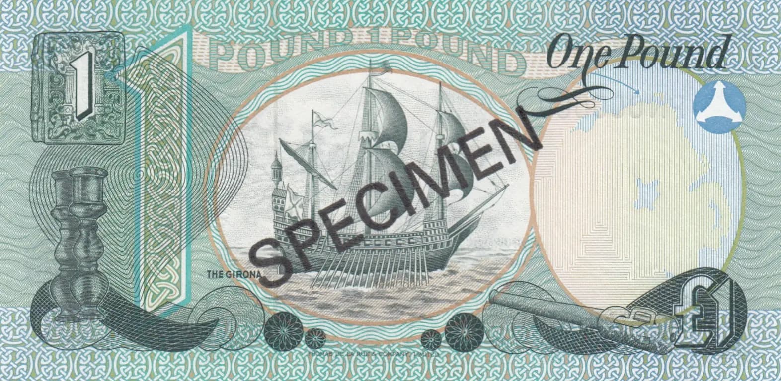 1 pound 1977 specimen from Northern Ireland, P-247as (1977) — image 2