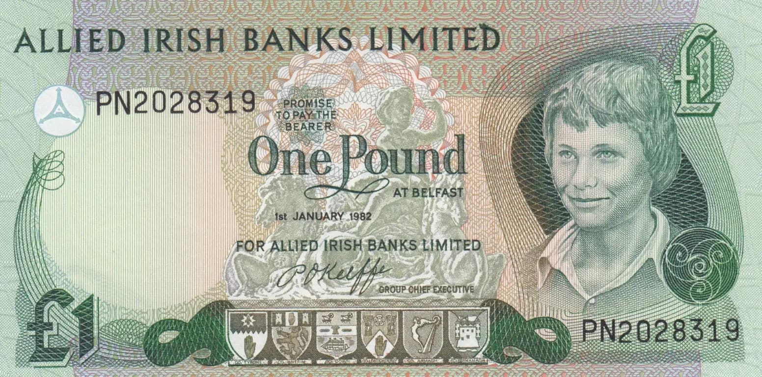 1 pound 1982 from Northern Ireland, P-1a