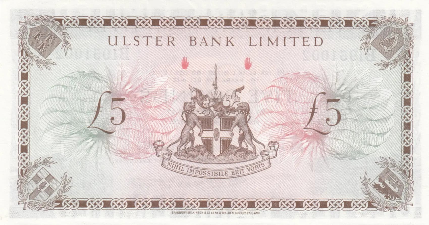 5 pounds 1976 from Northern Ireland, P-326b (1976) — image 2