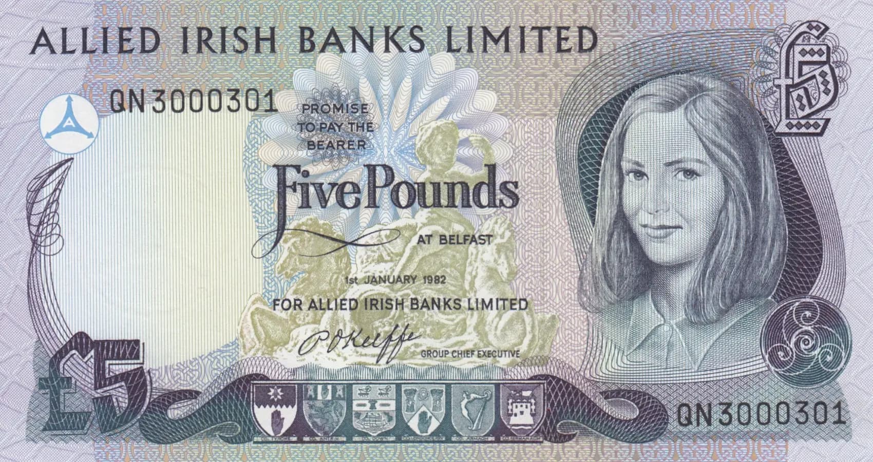 5 pounds 1982 from Northern Ireland, P-2a