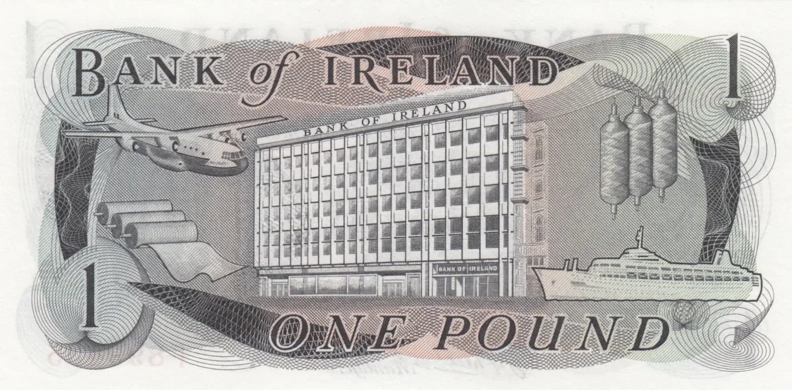 1 pound 1972 from Northern Ireland, P-61b (1972) — image 2