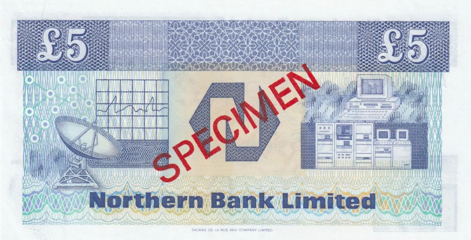 5 pounds 1988 specimen from Northern Ireland, P-193as (1988) — image 2