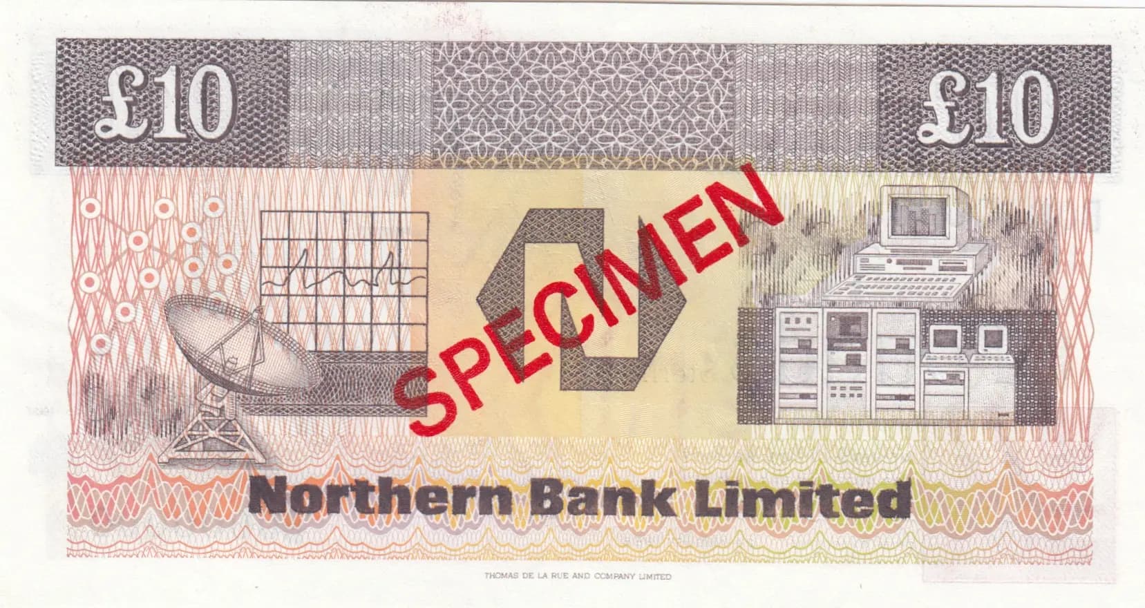 10 pounds 1988 specimen from Northern Ireland, P-194as (1988) — image 2